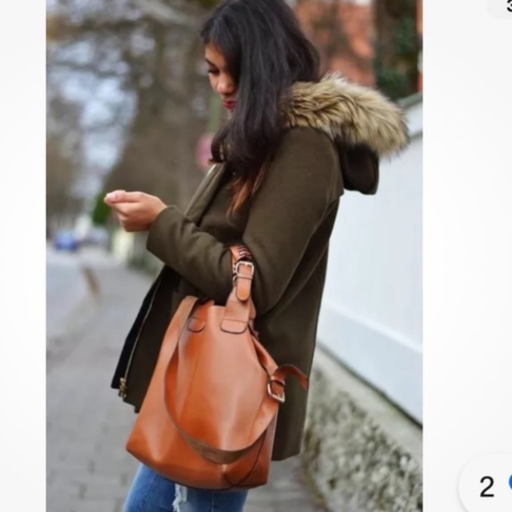 Zara Wool Fur Hooded Jacket - Picture 11 of 14